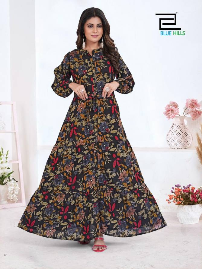 Feel Good By Blue Hills Modal Printed Gown Catalog